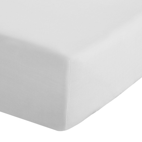 Catherine Lansfield Plain Dye Polycotton Single Fitted Sheet, White