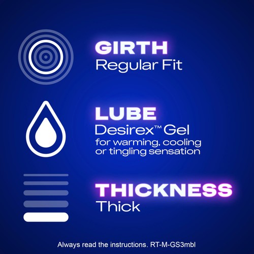 Durex Intense Condoms Ribbed & Dotted Regular Fit