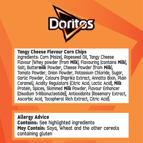 Doritos Tangy Cheese Tortilla Chips Sharing Bag Crisps