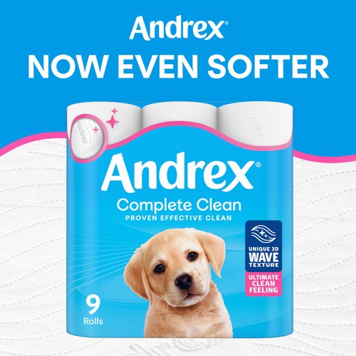 Andrex Complete Clean Toilet Roll Mega Rolls