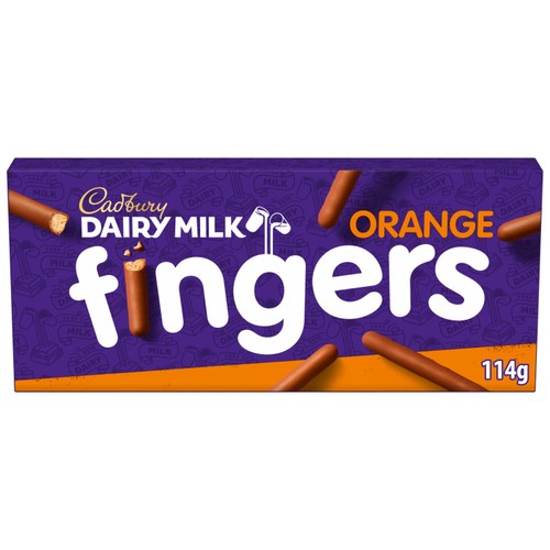 Cadbury Dairy Milk Fingers Milk Chocolate Orange Biscuits