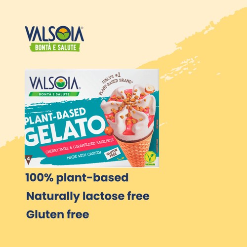 Valsoia Plant Based Gelato Cherry Cone