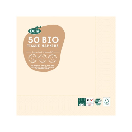 Cream Compostable Paper Napkins