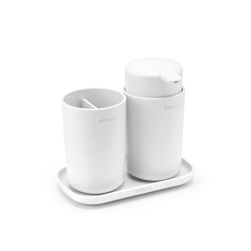 Brabantia ReNew Bathroom Accessory Set of 3 White