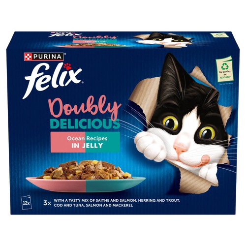 Felix Doubly Delicious Ocean Recipes in Jelly Wet Cat Food