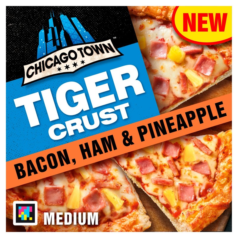 Chicago Town Tiger Crust Ham, Bacon & Pineapple Pizza - Ocado