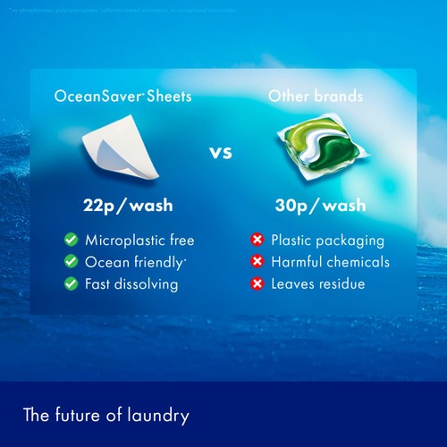OceanSaver Plastic Free Bio Laundry Detergent Sheets