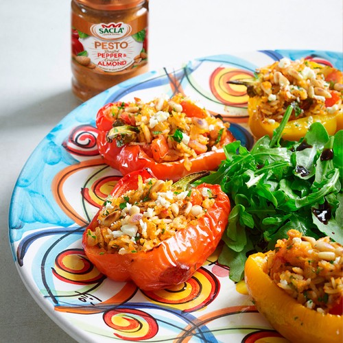 Sacla' Roasted Pepper & Crushed Almond Pesto