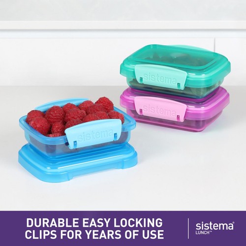 Sistema Lunch Containers 200ml 3 Pack Leakproof Storage
