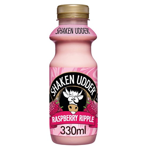 Shaken Udder Raspberry Ripple Flavoured Milkshake