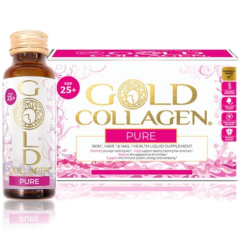 Gold Collagen Pure Skin, Hair & Nail Beauty Liquid Supplement 25yrs+ 