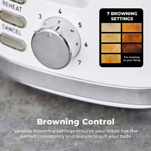 Tower Solitaire 2 Slice Toaster White