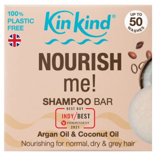 KinKind NOURISH me! Shampoo Bar With Argan Oil and Coconut Oil