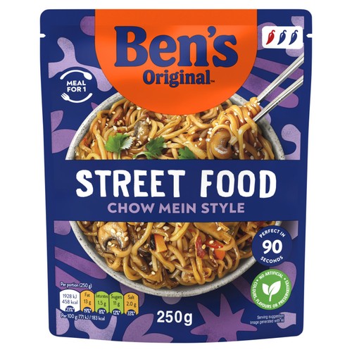 Ben's Original Street Food Microwave Noodles Chow Mein Style