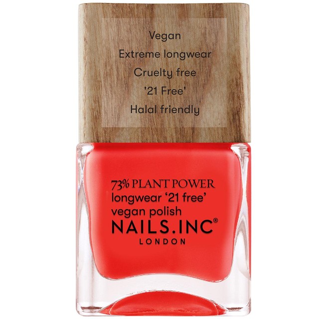 Nails INC Plant Power Time for a Reset Nail Polish Coral Shade 14ml