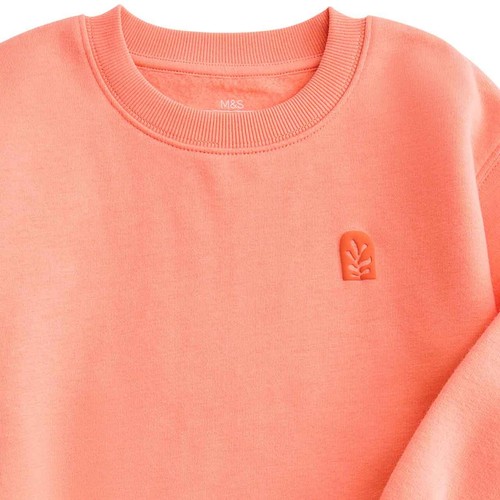 M&S Palm Sweatshirt, 2-3 Years, Orange