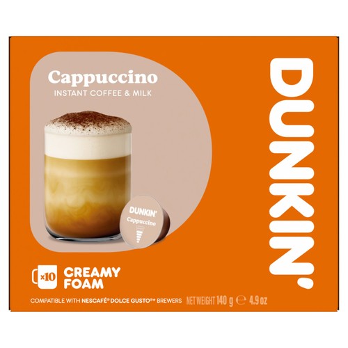 Dunkin Cappuccino Dolce Gusto Compatible Coffee Pods