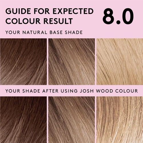 Josh Wood Colour Permanent Hair Colour Kit Shade 8.0 (Dark Blonde)