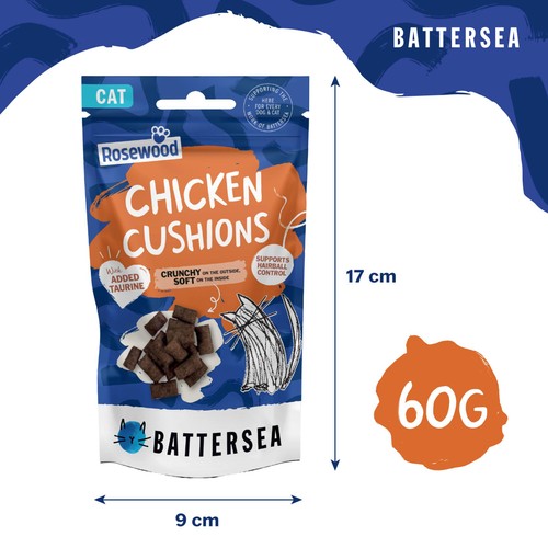Battersea Anti-Hairball Chicken Cushions