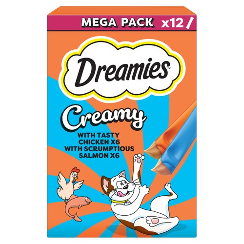 Dreamies Cat Treat Creamy Snack with Chicken & Salmon