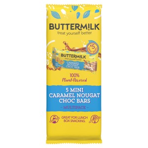 Buttermilk Plant Powered Gluten Free Mini Caramel Nougat Bar Multipack