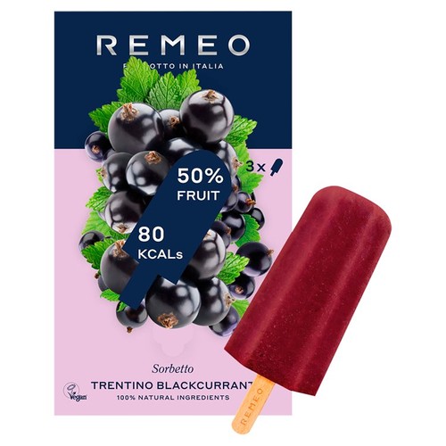 Remeo Gelato Trentino Blackcurrant Sorbet Lolly