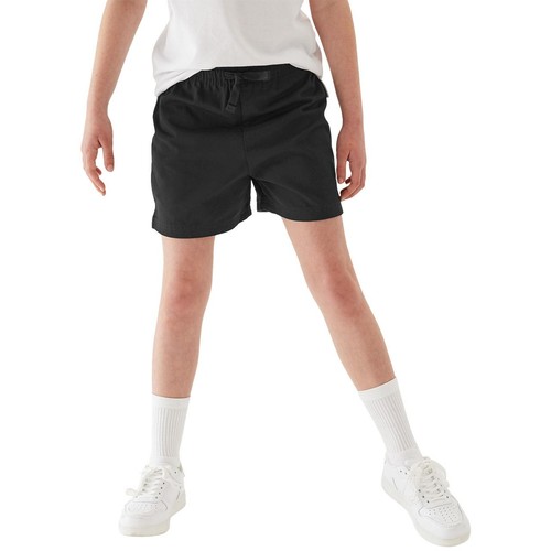 M&S Unisex Pure Cotton Shorts, 3-4 Years, Black