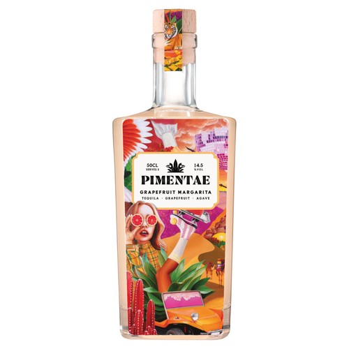 Pimentae Grapefruit Tequila Margarita Cocktail Bottle