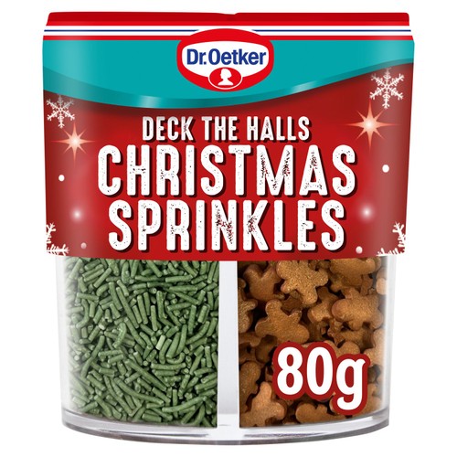 Dr. Oetker Christmas Red & Green 4 Cell Sprinkles Mix