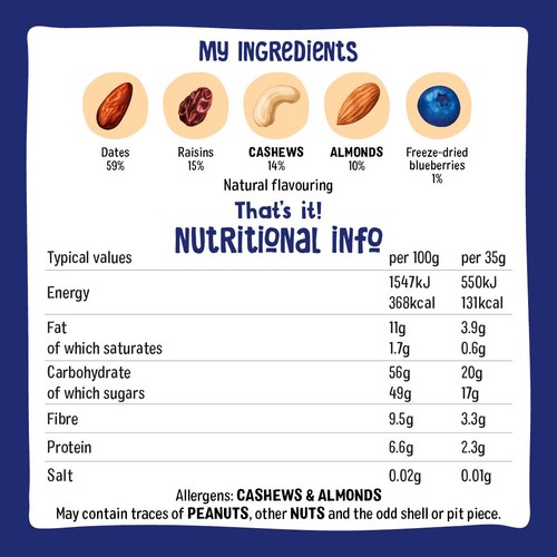 nakd. Blueberry Muffin Fruit & Nut Bars Multipack