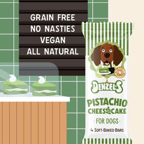 Denzels Pistachio Soft-Baked Bars for Dogs