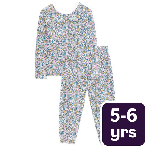 M&S Ditsy Pyjamas, 5-6 Years, Ivory