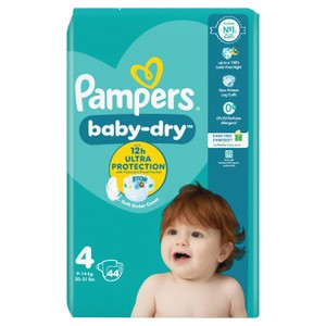 Pampers Baby-Dry Nappies, Size 4 (9-14kg) Essential Pack