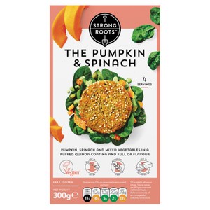 Strong Roots The Pumpkin & Spinach Burger