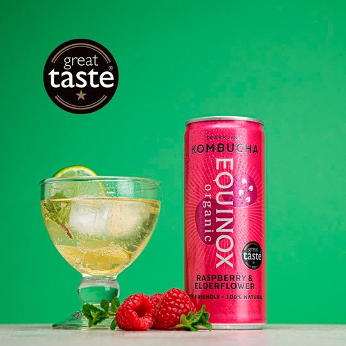 Equinox Organic Raspberry & Elderflower Kombucha
