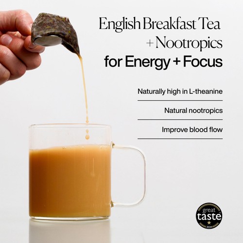 MISSION Rise English Breakfast Tea Bags with Ginkgo Biloba + Gotu Kota