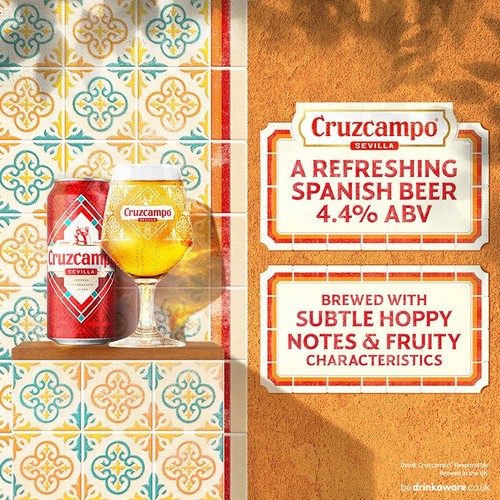 Cruzcampo Lager Beer Cans