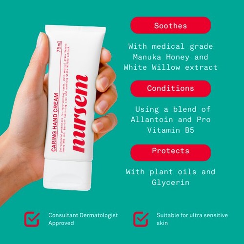 Nursem Caring Hand Cream, Fragrance Free