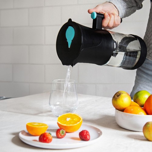Phox Water V2 2.2L Glass Water Filter Jug & 3 Month Clean Filter Pack