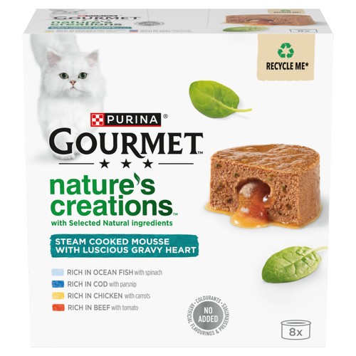 Gourmet Nature's Creations Gravy Heart Chicken Ocean Fish Wet Cat Food