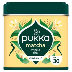 Pukka Herbs Organic Matcha Tulsi Lemon Ceremonial Grade Green Tea Powder