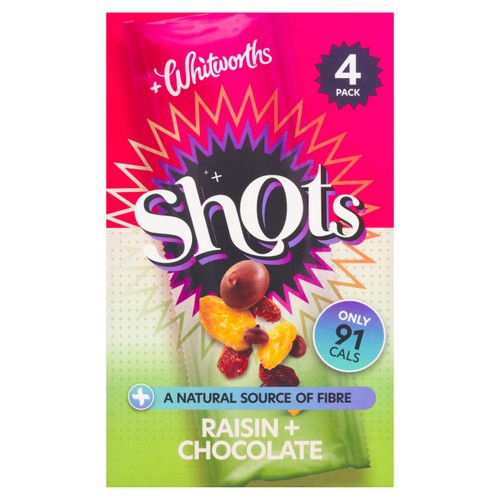 Whitworths Shots Snack Pack Raisin & Chocolate