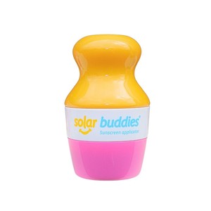 Solar Buddies Refillable Kids Sun Cream Applicator Roll On Sponge Pink
