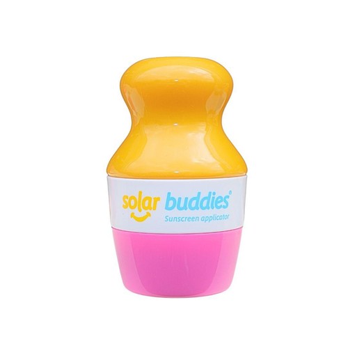 Solar Buddies Refillable Kids Sun Cream Applicator Roll On Sponge Pink