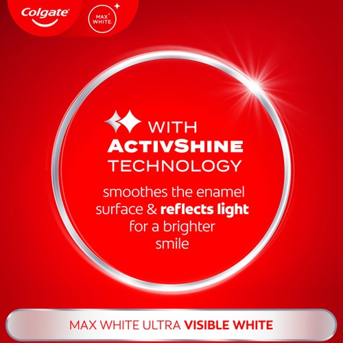 Colgate Max White Ultra Active Foam At Home Teeth Whitening Toothpastee