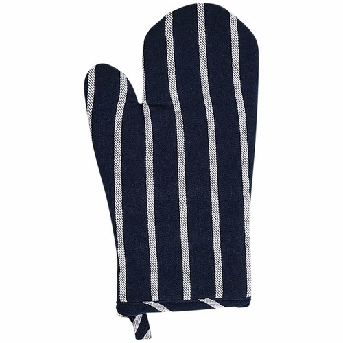 M&S Butchers Stripe Oven Glove, Navy