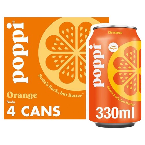 Poppi Orange Soda Cans