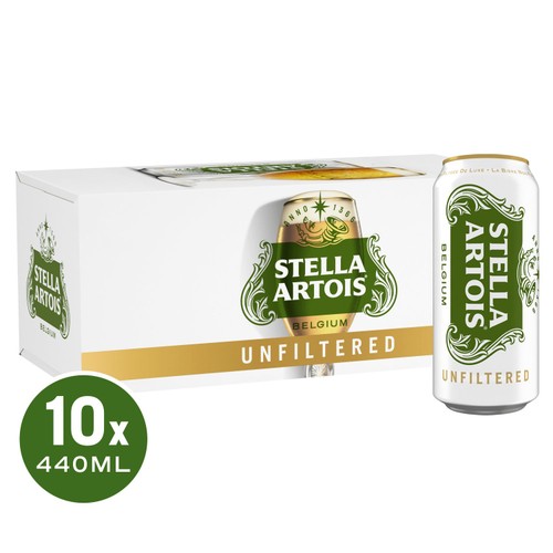Stella Artois Unfiltered Belgian Lager Beer Cans