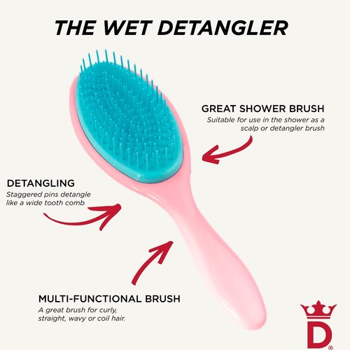 Denman D95 Wet Detangler Pink Crush
