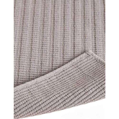 M&S Pure Cotton Ribbed Woven Bath Mat, One Size, Marble
